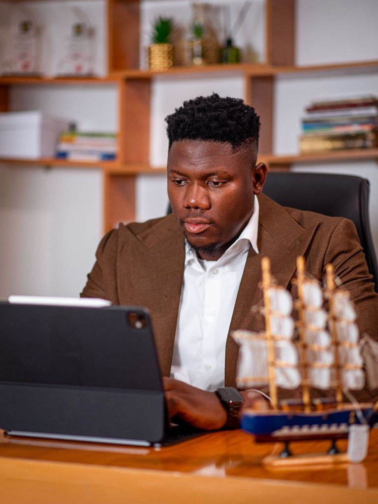 Man working at desk — lifestyle