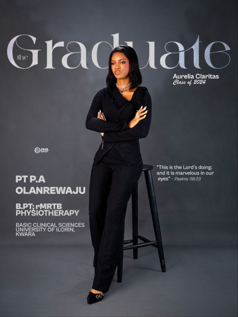 Graduation portrait — magazine-style editorial