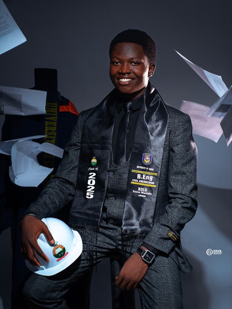 Engineering graduation creative portrait