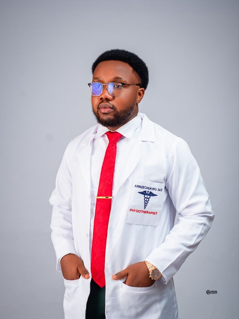 Professional headshot — corporate portrait in lab coat